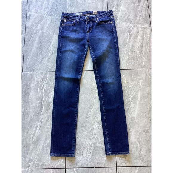 AG Adriano Goldschmied Jeans Womens 28R Blue The Stevie Slim Straight Made USA - Picture 1 of 6